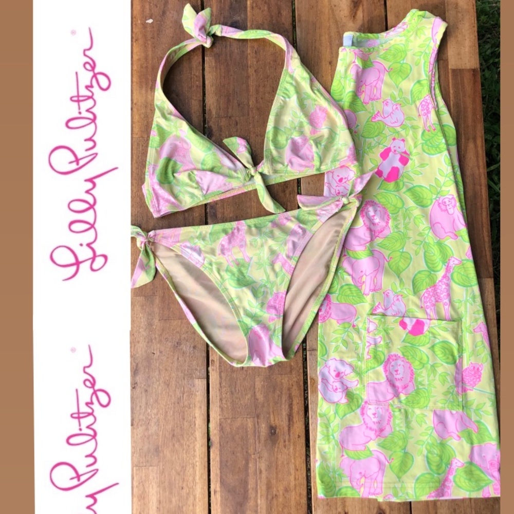 Lilly Pulitzer Swimsuit Bikini Animal Jungle Print
